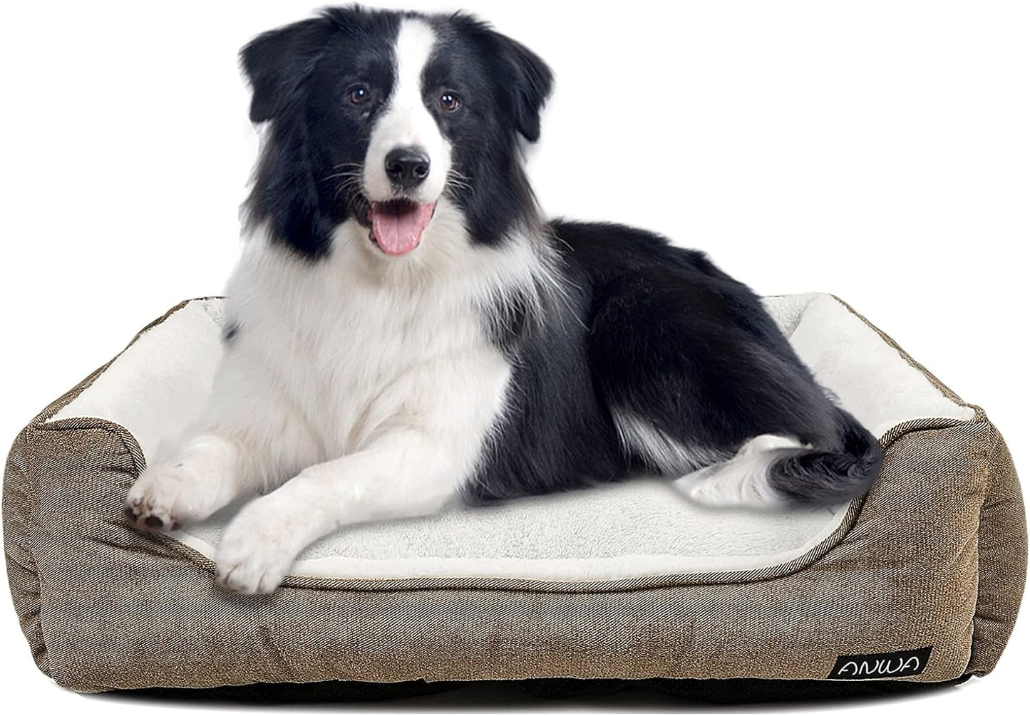 Cozy & Durable Square Dog Bed - Machine Washable for Medium Dogs