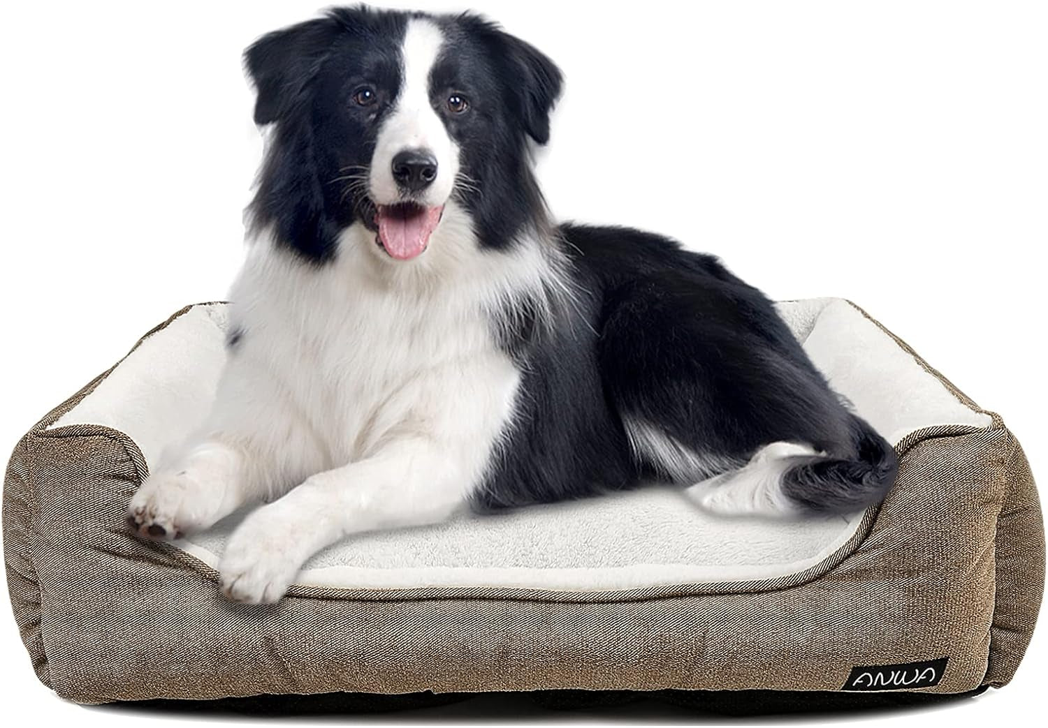 Cozy & Durable Square Dog Bed - Machine Washable for Medium Dogs