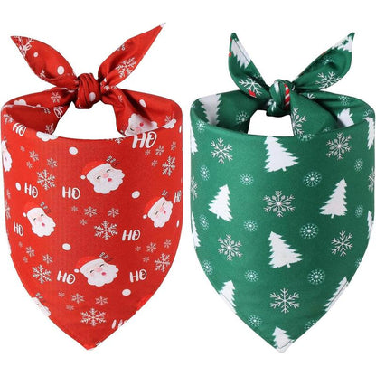 Halloween Bandanas 2 Pack, 4 Reversible Triangle Halloween Pumpkins Cobwebs Scarf for Large and Dogs, Durable Fabric for Boy and Girl Pets XL