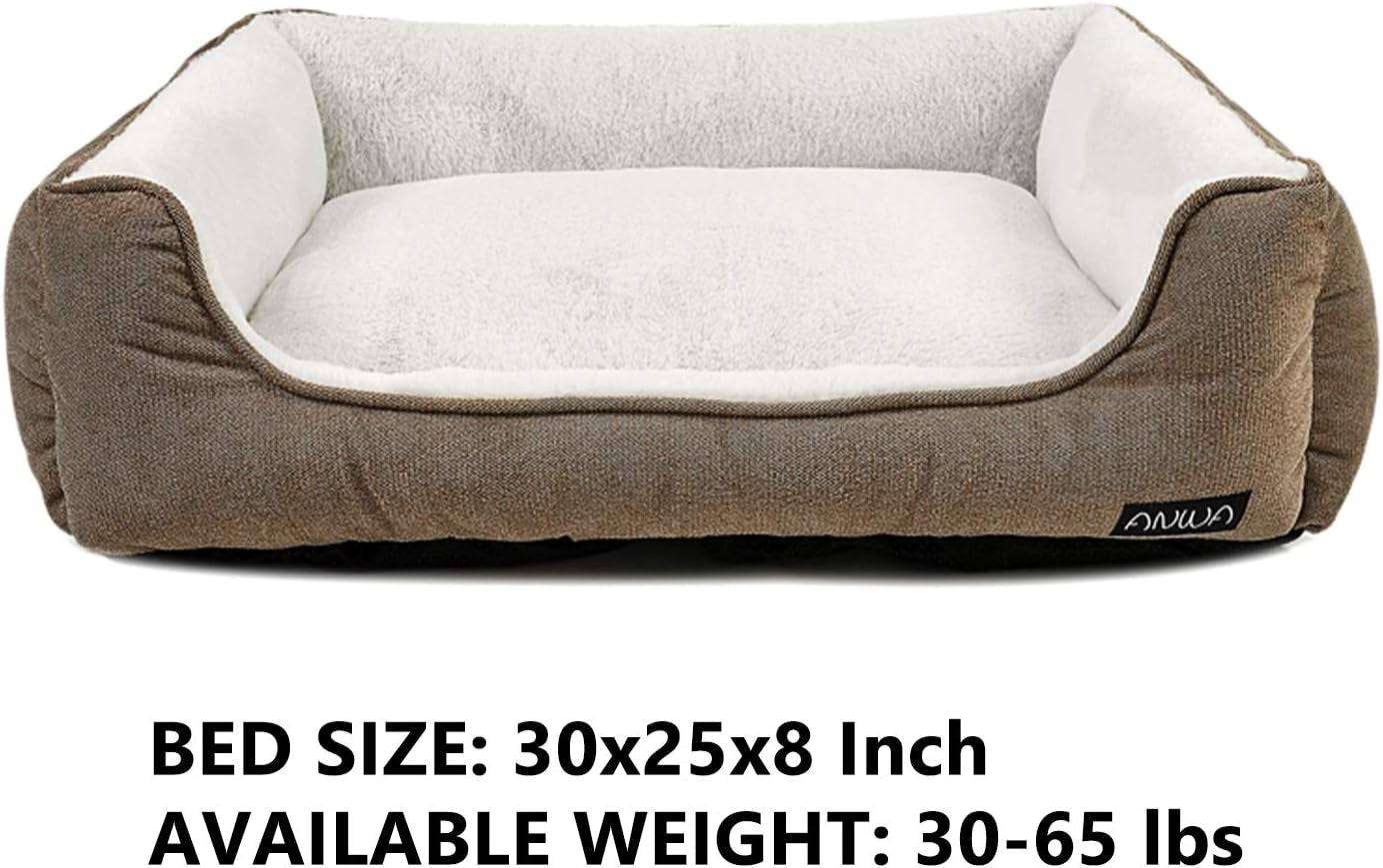 Cozy & Durable Square Dog Bed - Machine Washable for Medium Dogs