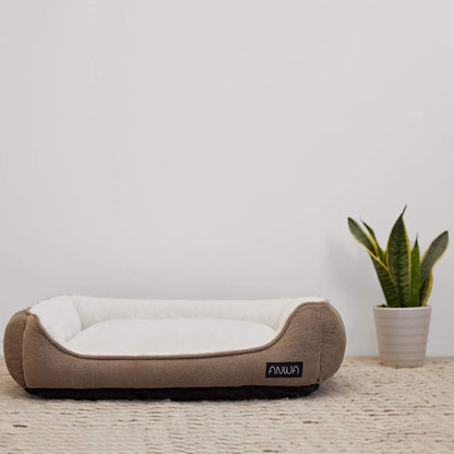 Cozy & Durable Square Dog Bed - Machine Washable for Medium Dogs