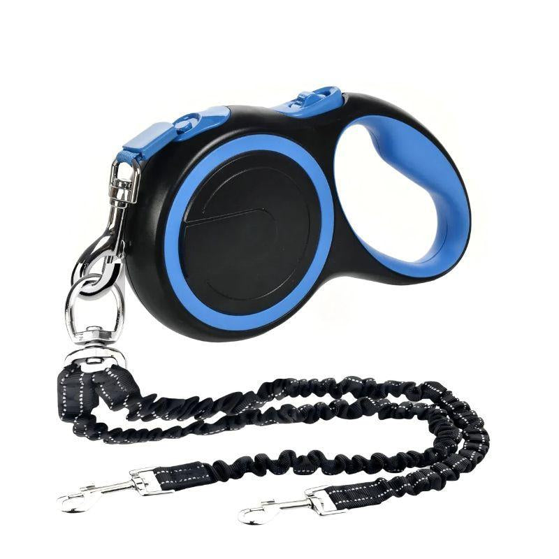 Hands Free Double Dog Leash – Dual Leash for Medium and Large Breeds – Lead for 2 Dogs with Padded Handles, Reflective Stitches, No Pull, Tangle Free