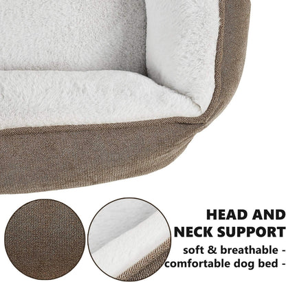 Cozy & Durable Square Dog Bed - Machine Washable for Medium Dogs