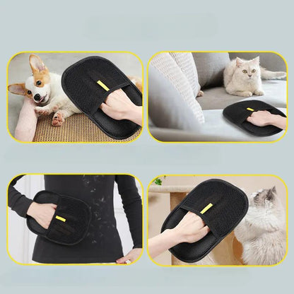 Petgroomer Double-Sided Pet Hair Removal Glove Reusable, Static Electricity Pet Hair Remover, Suitable for Dogs and Cats. It Is Multi-Functional, Ideal for Cleaning Sofas, Furniture, Carpets and Car Seats. Eco-Friendly, No Batteries Required, 3-Piece Set.