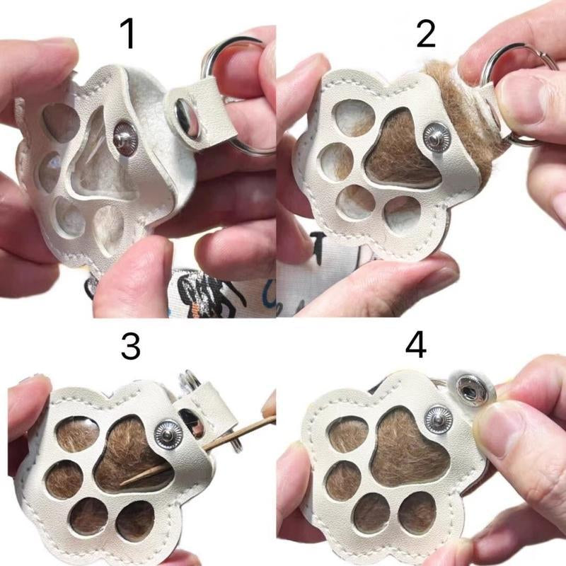 5 Pack-Cat and Dog Hair Keychain Hanger Creative Pet Cat and Dog Hair Decoration for Pet Owners to Collect and Commemorate.
