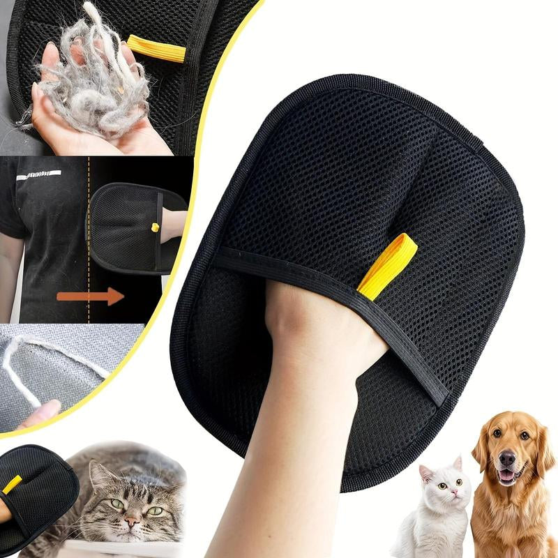 Petgroomer Double-Sided Pet Hair Removal Glove Reusable, Static Electricity Pet Hair Remover, Suitable for Dogs and Cats. It Is Multi-Functional, Ideal for Cleaning Sofas, Furniture, Carpets and Car Seats. Eco-Friendly, No Batteries Required, 3-Piece Set.