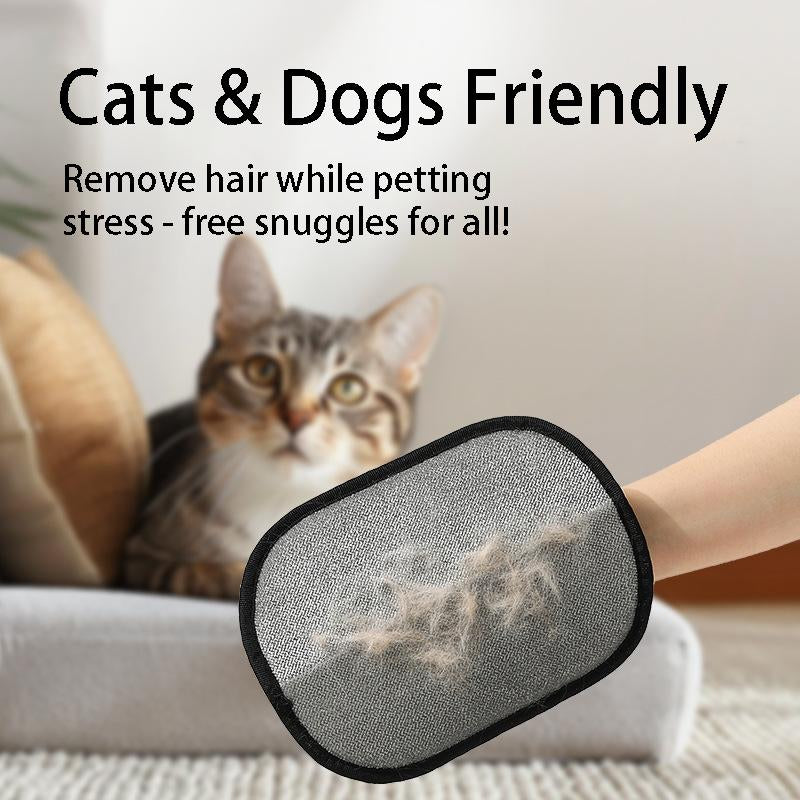 Petgroomer Double-Sided Pet Hair Removal Glove Reusable, Static Electricity Pet Hair Remover, Suitable for Dogs and Cats. It Is Multi-Functional, Ideal for Cleaning Sofas, Furniture, Carpets and Car Seats. Eco-Friendly, No Batteries Required, 3-Piece Set.