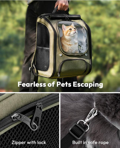 Pecute Cat Backpack Carrier, Large Space Cat Bubble Backpack