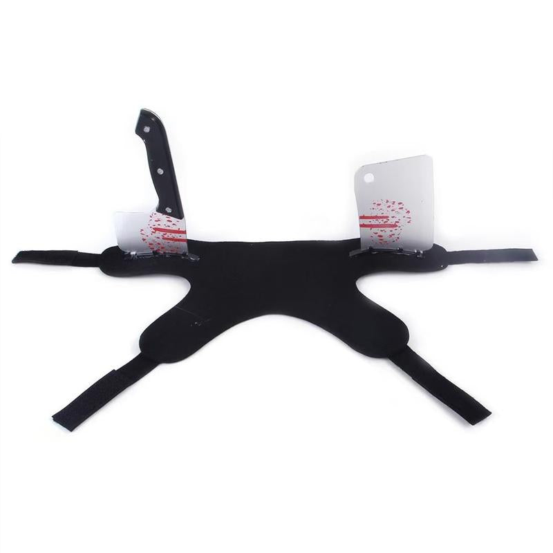 [Halloween Dog Costumes] Halloween Costume Pet Apparel the Bloody Kitchen Knife Costume Is so Eye-Catching! Funny and Realistic without Being Scary, It Is Very Playful for Small and Medium-Sized Dogs