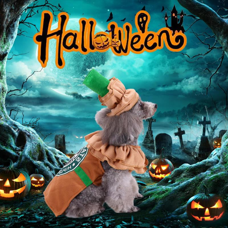 Latte Coffee Dog Costume - Pet Clothes for Small Medium Dogs Puppies Cats Christmas Birthday Party Photo Props Dress up Accessories Parade Decorations
